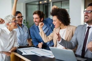 successful business people working